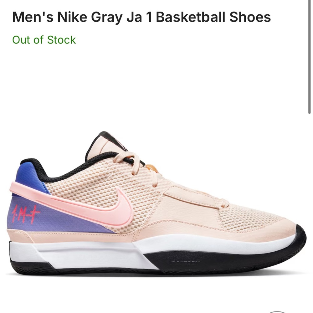 Nike Ja 1 Guava Ice/Med Soft Pink White Basketball Shoes NEW